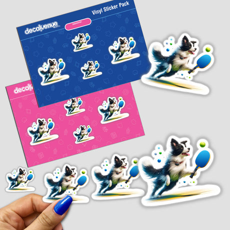 Border Collie Dog Playing Pickleball