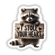 Raccoon Holding Sign - I Stole Your Heart