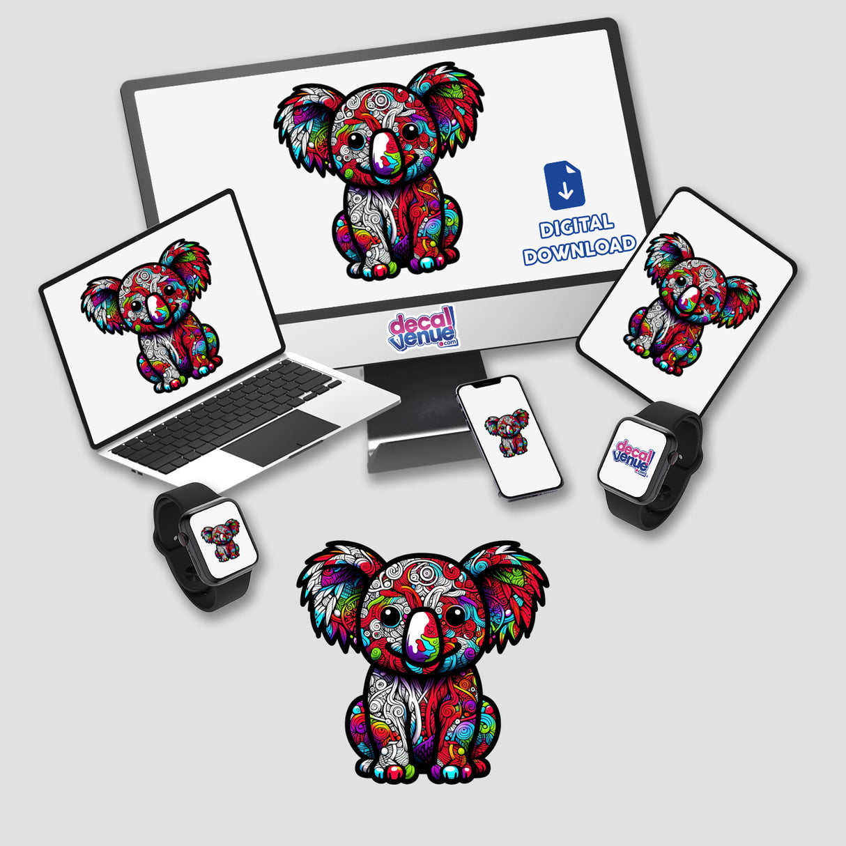 Cute Psychedelic Koala.png