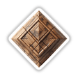 Carved Wood Diamond design, showcasing intricate wood carvings, available as stickers or digital artwork from Decal Venue.