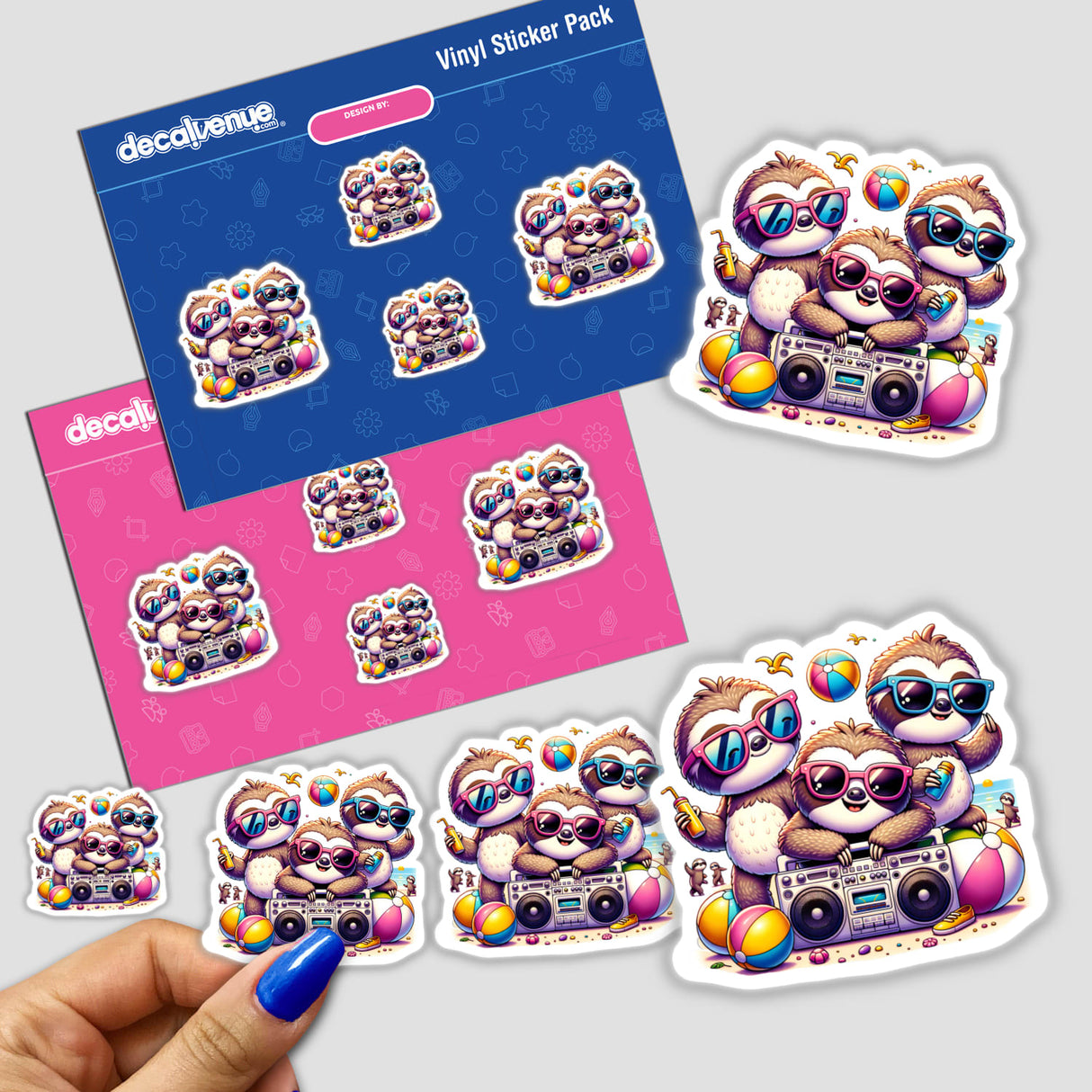 Sloth Beach Party Sunglasses Boombox