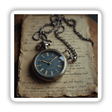 Pocket Watch and Chain Dark Academia Sticker or Clipart with Commercial Rights Download, featuring a close-up of a vintage pocket watch on a chain placed on paper.