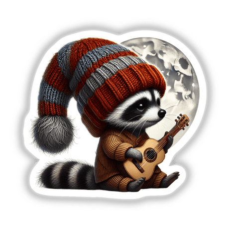 Raccoon Gnome Playing Guitar