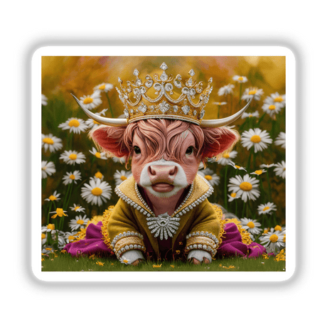 Baby Highland Cow Crown Daisies