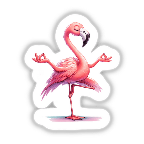 Standing Yoga Flamingo Bird