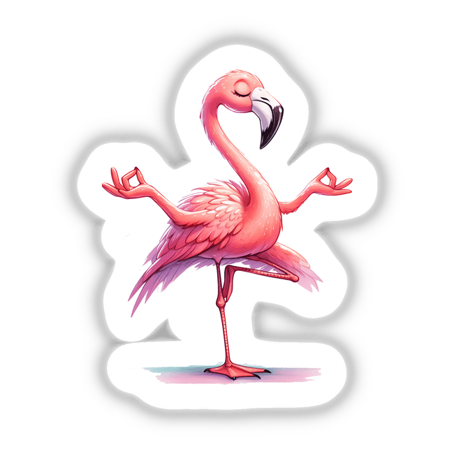 Standing Yoga Flamingo Bird