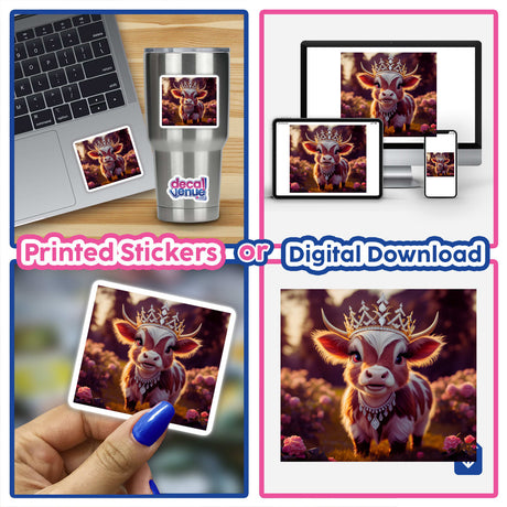 Baby Highland Cow Crown Roses