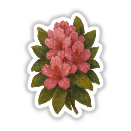 Washington State Flower Sticker or Clipart features a Coast Rhododendron design, ideal for stickers or digital artwork with commercial rights, highlighting Decal Venue's unique vinyl and digital art offerings.