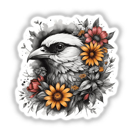 Bird Portrait Floral Accents PA28
