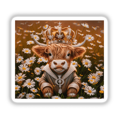 Baby Highland Cow Crown Daisies
