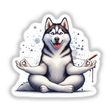 Meditating Yoga Husky Dog Holding Blunt