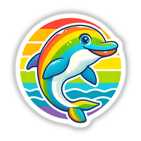 Dolphin Colorful Rainbow Pride