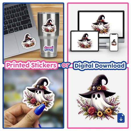 Fall Florals Witch Ghost