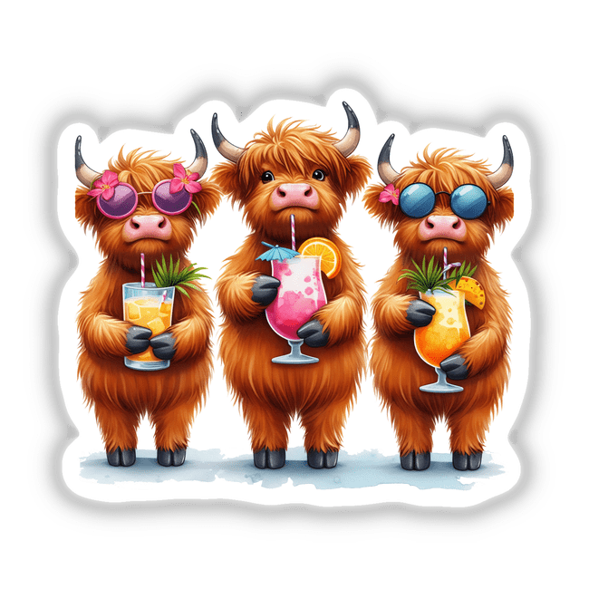 Tropical Drink Highland Cow Herd II