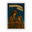 Boho Western Mother’s Day Sticker and Clipart features a woman and child amidst stars, reflecting a celestial connection. Available as unique stickers or digital artwork.