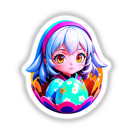 a girl holding an egg in her hands