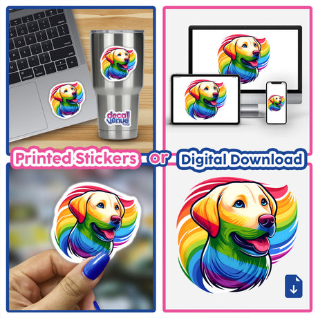 Labrador Retriever Dog Rainbow Pride