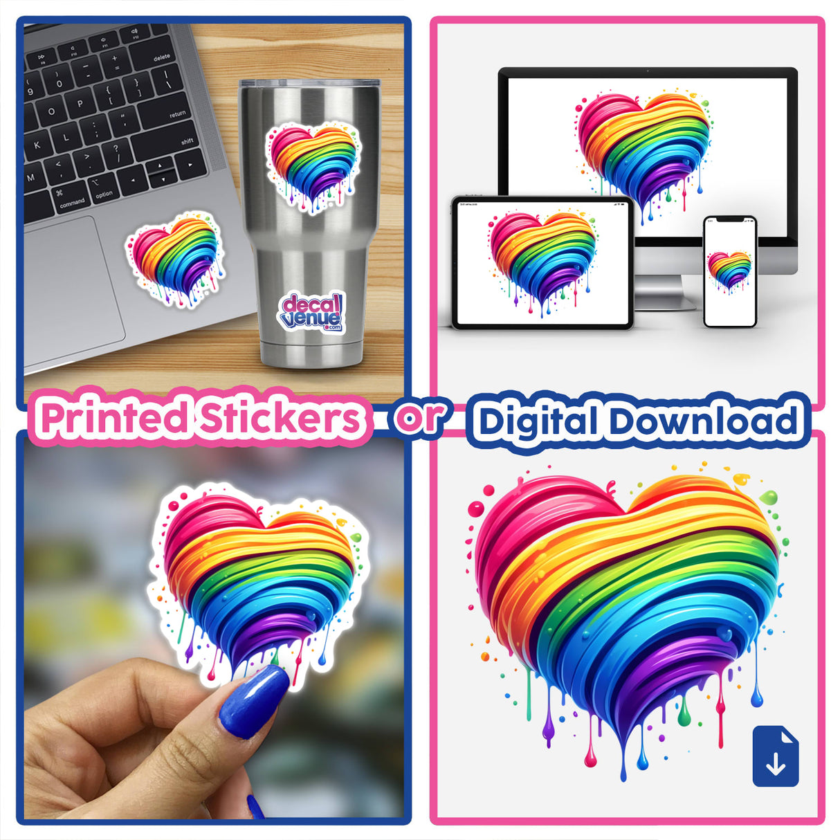 Pride Rainbow Heart