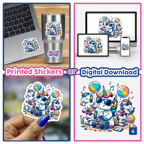 Unicorn Beach Party Sunglasses Boombox