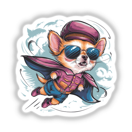 Stylish Chihuahua Dog Superhero