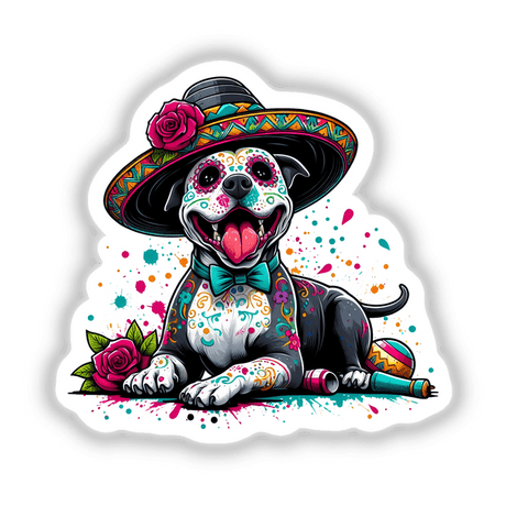 Cinco De Mayo Resting Pitbull Dog