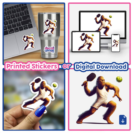 Sasquatch Playing Pickleball