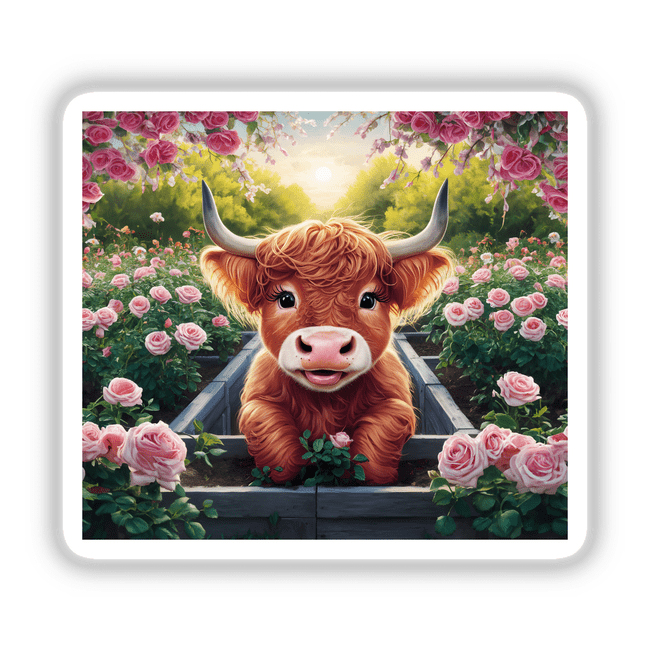 Highland Cow Rose Garden