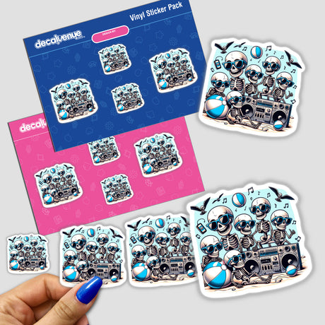 Skeleton Beach Party Sunglasses Boombox