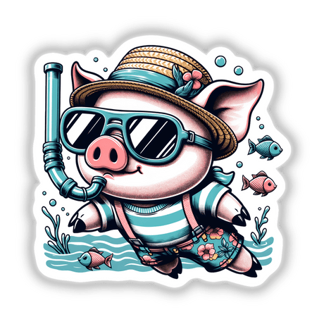 Stylish Pig Snorkeling