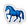 Vibrant Blue Horse Clipart - Stickers or Commercial Use Download featuring a detailed blue horse with flowing mane. Ideal for unique decals and digital artwork enthusiasts.
