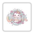 Cute Unicorn Digital Art with Floral Elements
