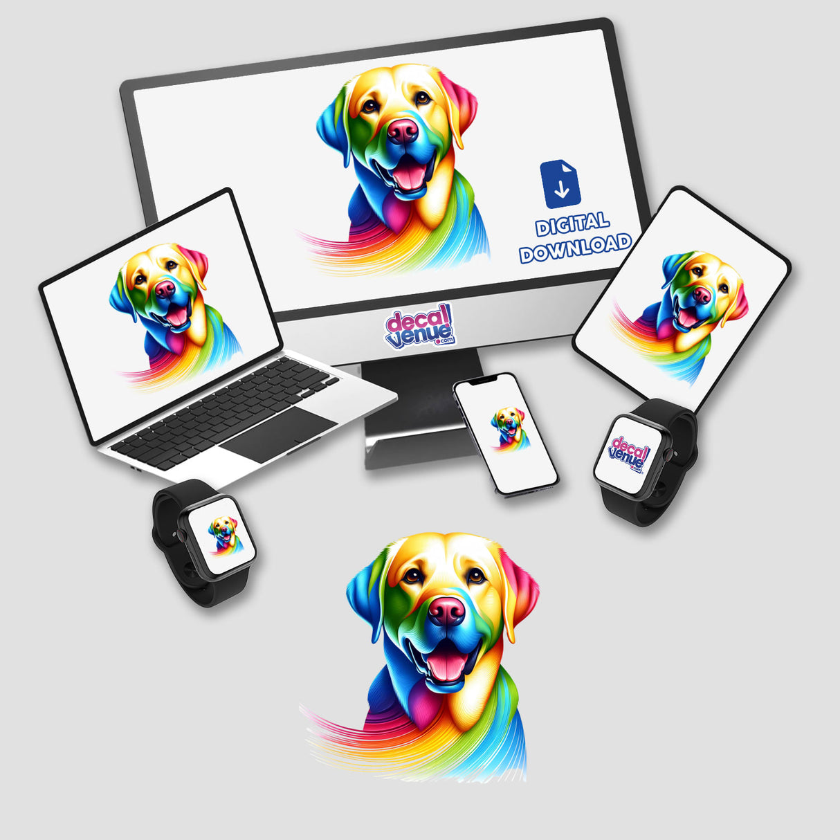 Rainbow Labrador Retriever Dog