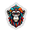 A Cool Monkey King cartoon featuring a monkey with a diamond crown, available as stickers or digital artwork from Decal Venue.