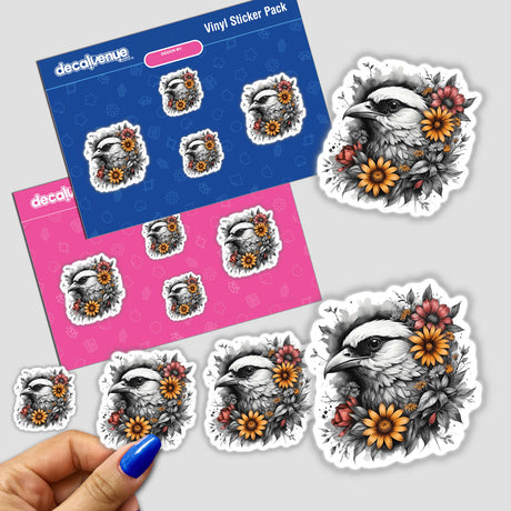 Bird Portrait Floral Accents PA28