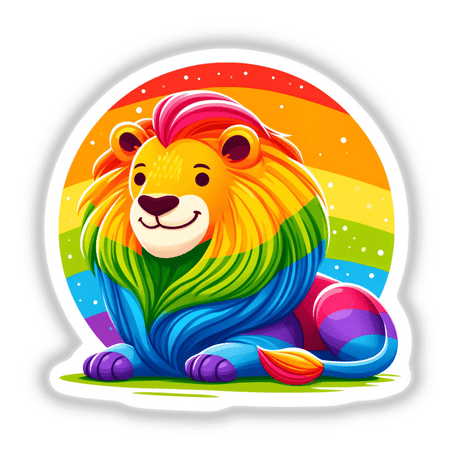 Lion Colorful Rainbow Pride