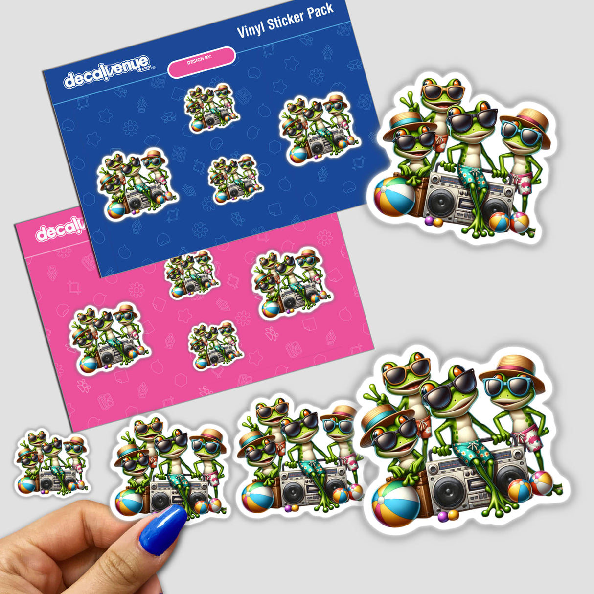 Frog Summer Beach Party Sunglasses Boombox