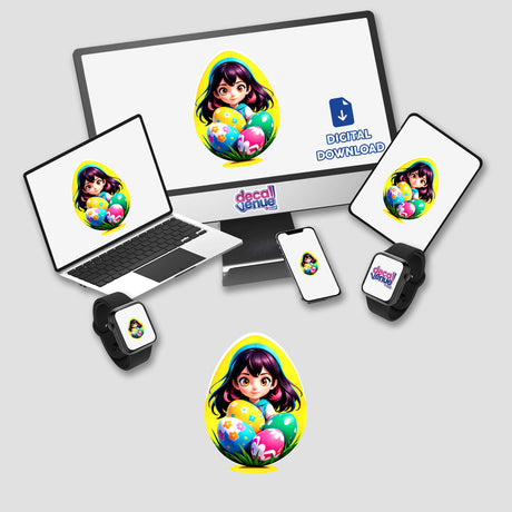 A Cute Anime Easter Egg Girl
