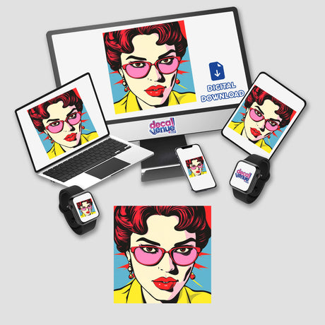 Pop art 1 image featuring a vibrant pop art design, available as stickers or digital artwork. Ideal for fans of unique vinyl stickers and digital art from Decal Venue.