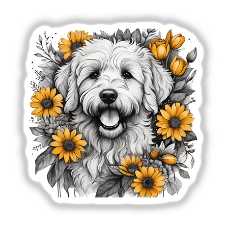 Golden-doodle Portrati Floral PA80