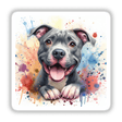 Watercolor Bully Pitbull Dog Splash