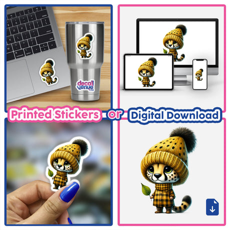 Cheetah Gnome with Leaf