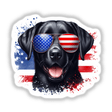 American Flag Black Lab