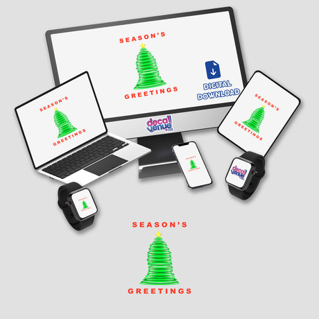 CHRISTMAS TREE AND SEASON'S GREETINGS