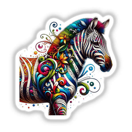 Colorful Psychedelic Zebra