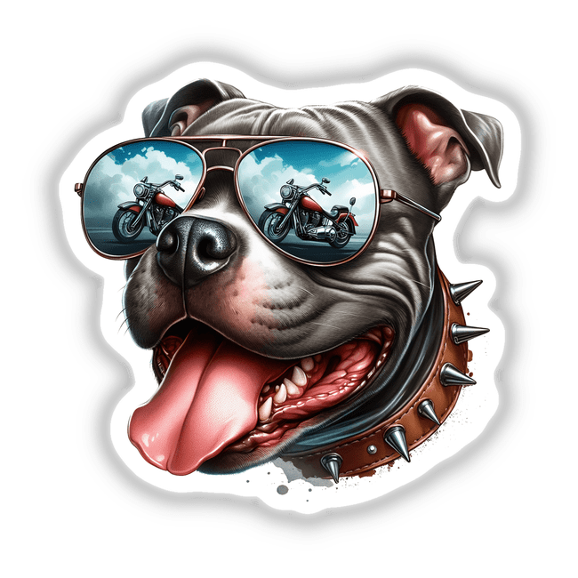 Biker Face Pitbull Bully Dog