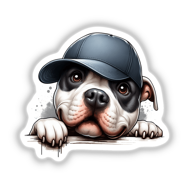 Eye Patch Peeking Pitbull Dog