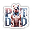 Watercolor Pit Dad Bowtie Pitbull Dog