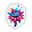 A vibrant depiction of A Colorful Spring Flower, showcasing intricate fractal art available as stickers or digital artwork, highlighting Decal Venue's unique vinyl creations.