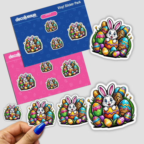 Easter bunny with eggs