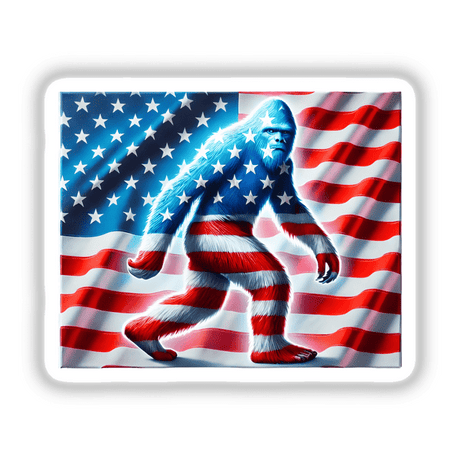 Sasquatch American Flag Stars and Stripes